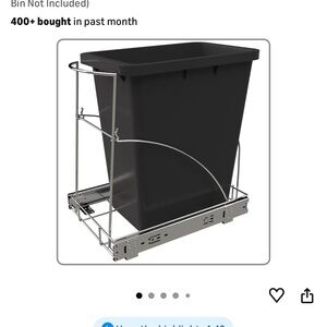 Pull out under sink trash can sliding